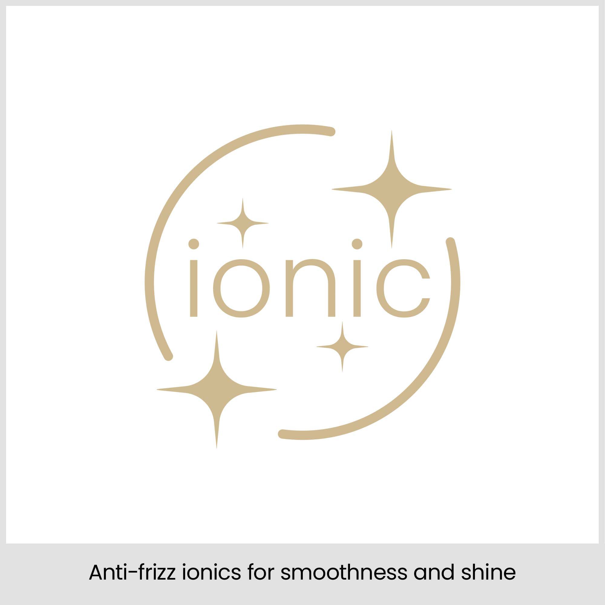 Anti-Frizz Ionics for smoothness & shine